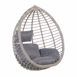 Rattan Hanging Chair Grey TOLLO