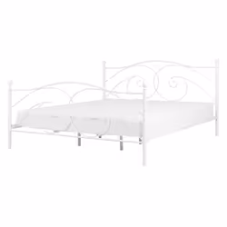 Bed Metal DINARD 140 x 200 cm (EU Double) White