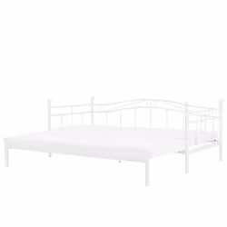 Trundle Bed Metal TULLE 80 x 200 cm (EU Small Single) White