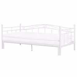 Trundle Bed Metal TULLE 80 x 200 cm (EU Small Single) White