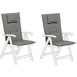 Set of 2 Outdoor Seat/Back Cushions Grey TOSCANA/JAVA