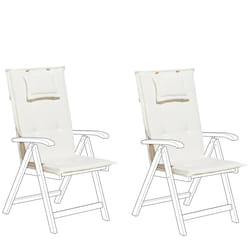 Set of 2 Back/Seat Cushions TOSCANA 50 x 70 cm Off-White