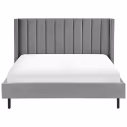 Bed Velvet VILLETTE 180 x 200 cm (EU Super King) Grey