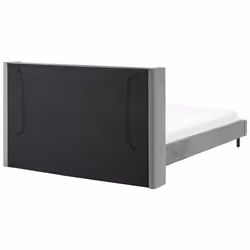Bed Velvet VILLETTE 180 x 200 cm (EU Super King) Grey - Additional view 4