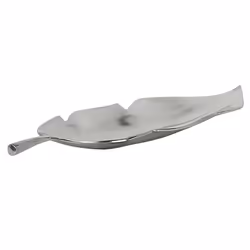 Decorative Bowl Leaf AMRUS Metal Silver