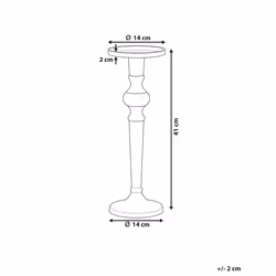 Candle Holder SANAFA Metal 41 cm Silver