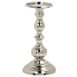 Candle Holder BUSAT Metal 24 cm Silver