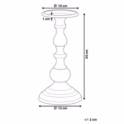 Candle Holder BUSAT Metal 24 cm Silver