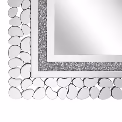 Wall Mirror PABU 60 cm 90 cm Silver