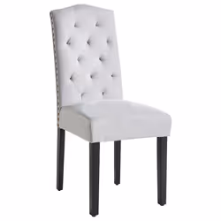 Set of 2 Dining Chairs SHIRLEY Fabric Grey