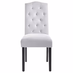 Set of 2 Dining Chairs SHIRLEY Fabric Grey