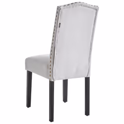 Set of 2 Dining Chairs SHIRLEY Fabric Grey - Additional view 4