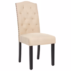 Set of 2 Dining Chairs SHIRLEY Beige