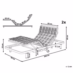 Set of 2 EU Single Size Electric Adjustable Bed Frames STAR