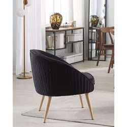 Armchair TROMSO Velvet Black