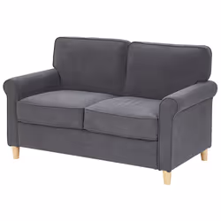 Sofa RONNEBY Velvet Dark Grey 2 Seater