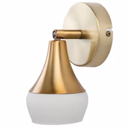 Set of 2 Spotlight Lamps ANTLER Adjustable Metal Gold