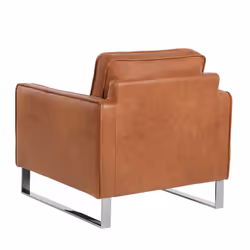 Faux Leather Armchair Golden Brown VIND