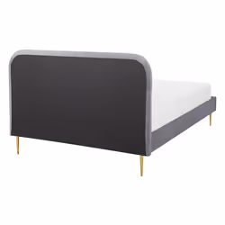 Bed Velvet FLAYAT 140 x 200 cm (EU Double) Grey - Additional view 4