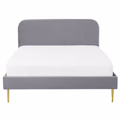 Bed Velvet FLAYAT 160 x 200 cm (EU King Size) Grey