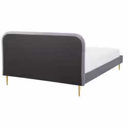 Bed Velvet FLAYAT 160 x 200 cm (EU King Size) Grey - Additional view 4