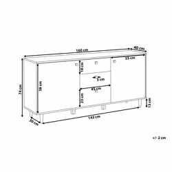 2 Door Sideboard KURO Black