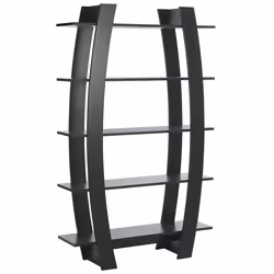 5 Tier Bookcase KENER 180 cm Black