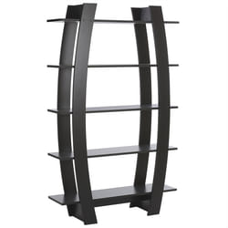 5 Tier Bookcase KENER 180 cm Black