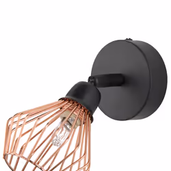 Set of 2 Spotlight Lamps VOLGA Adjustable Metal Black