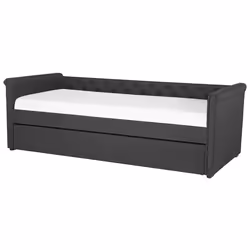 Trundle Bed Fabric LIBOURNE 80 x 200 cm (EU Small Single) Dark Grey