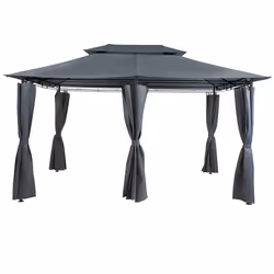 Gazebo COLOS Metal 400 cm 300 cm Graphite Grey