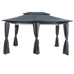 Gazebo COLOS Metal 400 cm 300 cm Graphite Grey