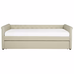 Trundle Bed Fabric LIBOURNE 80 x 200 cm (EU Small Single) Beige - Additional view 4