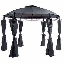Gazebo SAFARA Metal 368 cm 368 cm Graphite Grey