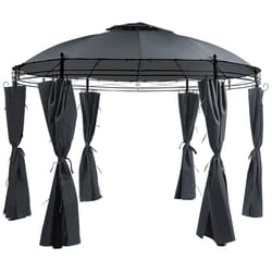 Gazebo SAFARA Metal 368 cm 368 cm Graphite Grey