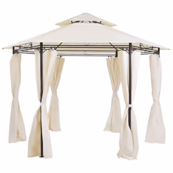 Gazebo PORTEL Metal 350 cm 350 cm Beige