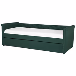 Trundle Bed Fabric LIBOURNE 80 x 200 cm (EU Small Single) Dark Green