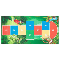 Kids Rug Hopscotch Print 80 x 150 cm Green BABADAG