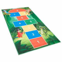 Kids Rug Hopscotch Print 80 x 150 cm Green BABADAG