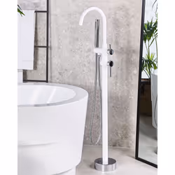 Freestanding Bathtub Faucet TUGELA White/ Silver - Additional view 5