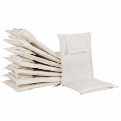 Set of 8 Back/Seat Cushions MAUI 40 x 54 cm Off-White