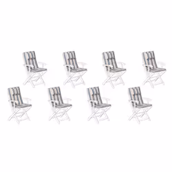 Set of 8 Back/Seat Cushions MAUI 40 x 54 cm Multicolour