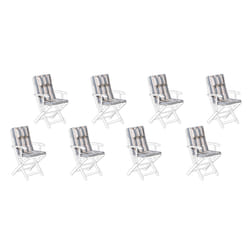 Set of 8 Back/Seat Cushions MAUI 40 x 54 cm Multicolour