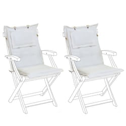 Set of 2 Back/Seat Cushions MAUI 40 x 54 cm Off-White