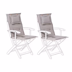 Set of 2 Back/Seat Cushions MAUI 40 x 54 cm Taupe