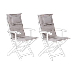 Set of 2 Back/Seat Cushions MAUI 40 x 54 cm Taupe