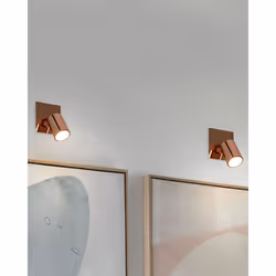 Set of 2 Spotlight Lamps TIGRIS Adjustable Metal Copper