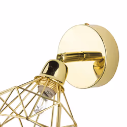Set of 2 Spotlight Lamps ERMA Adjustable Metal Gold