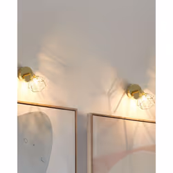 Set of 2 Spotlight Lamps ERMA Adjustable Metal Gold