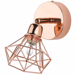 Set of 2 Spotlight Lamps ERMA Adjustable Metal Copper